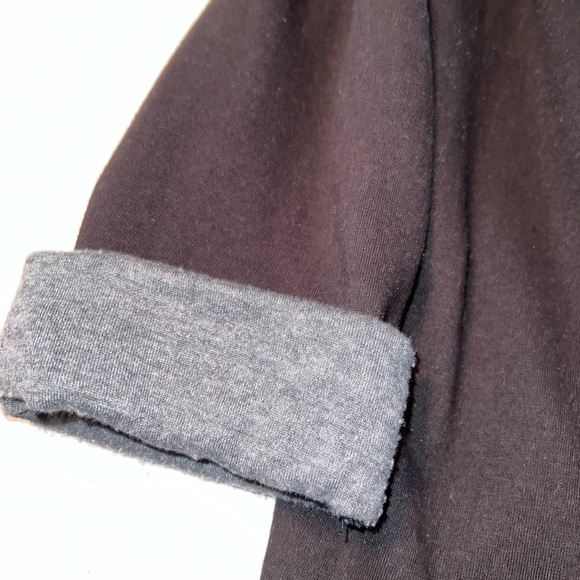 Maurice’s Jersey Women's Black Blazer with Grey Rolled Sleeves Size Large - Picture 10 of 10